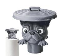 Porte-serviettes en forme de bouledogue - Distributeur de rouleau de papier - Rangement en forme d'animal de dessin animé mignon - Support de figurine de chien en résine - Organisateur de mouchoirs