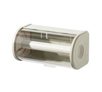 Porte-serviettes en papier de cuisine couvert avec, Apricot | Couvercle transparent incurvé, de rouleau central, accès à la distribution par le bas, organisation