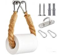 Porte-serviettes en papier - Vintage - Corde de chanvre - Beige - Accessoires de salle de bain