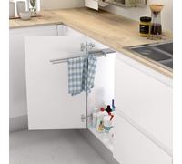Porte-serviettes extensible en aluminium, 465 mm - Pour cuisine/salle de bain