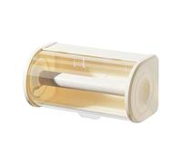 Porte-serviettes fermé pour comptoir de cuisine transparent, blanc | Rangement dédié pour serviettes en papier, couvercle avant transparent incurvé, accès au distributeur, comptoir ouvert