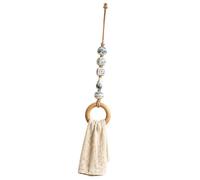 Porte-Serviettes Filaire avec Bois Naturel, Coastal Fog | Porte-serviette de cuisine