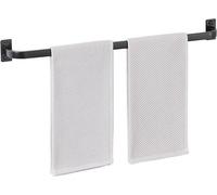 Porte-serviettes, fixation murale, 60 cm, acier inoxydable, porte-serviette simple pour salle de bains, cuisine, maison, noir