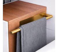 Porte-serviettes haut de gamme en acier inoxydable, à un bras, sans perçage, autocollant, avec colle spéciale (fixation extrêmement sûre) ; barre à serviettes à fixer au mur par collage, pour la salle