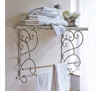 Porte-serviettes Lacelle blanc vieilli H/L/P env. 60/84.5/38 cm