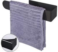 Porte-serviettes magnétique en acier inoxydable, 23 cm, noir, autocollant