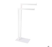 PORTE SERVIETTES METAL 2 BARRES - BLANC