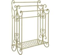 Porte-serviettes métallique sur pied de style rétro pour salle de bain de style vintage