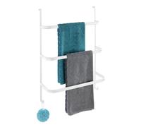 Porte-Serviettes Mod. Irpinia Suspendu pour Porte et Douche Pratique en métal Blanc Robuste 54,5 x 77,5 x 21,5 cm Compatible Pliage 2-4 cm