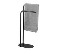 Porte-Serviettes Mod. Levante autoportant Porte-Habits Salle de Bain en Acier Noir 30x79x17 cm élégant et Compact pour Serviettes et vêtements
