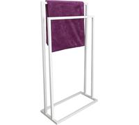 Porte-serviettes moderne 2 bras métal loft blanc 001/W-16-2W-84B