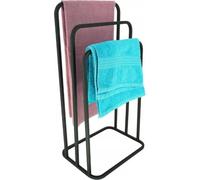 Porte-serviettes moderne 3 bras en métal arrondi noir Loft 017/W-16-3W-88C