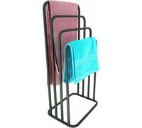 Porte-serviettes moderne 4 bras en métal arrondi noir Loft 018/W-16-4W-98C