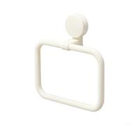 Porte-serviettes moderne carré rotatif à 180 degrés - Support mural robuste pour cuisine - Blanc crème - 21 x 16 cm