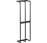 HomCom Porte-serviettes mural 3 barres en métal – 6 serviettes – 21×12×74 cm, Noir