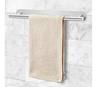 Porte-serviettes mural 40 cm, sans perçage - Convient pour la salle de bains ou la cuisine - Adhésif 3M ultra-résistant - Barre porte-serviettes (argent)