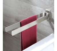 Porte-serviettes mural double en acier inoxydable sans vide d'air, crochets muraux pour serviette de cuisine, porte-serviettes de salle de bain pour salle de bain et cuisine, 40 cm