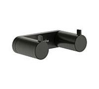Porte-serviettes mural hansgrohe AddStoris S 41785340, 2 crochets, chrome noir brossé