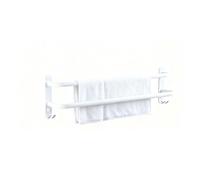Porte-serviettes mural réglable avec étagère et crochets | Plage de longueur télescopique de 30 à 60 cm, étagère et crochet intégrés for un rangement multiple(TB-A-50-2P)