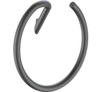 Porte-serviettes mural - rond, laiton, 24 cm, argent, Deante
