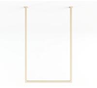 Porte-serviettes mural TENSI, 60x50 cm – en tube d'acier de haute qualité | Couleur : beige (couleur "cashew") | Marque : Metallbude