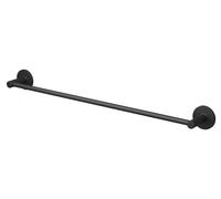 Porte-serviettes Nero noir mat – Longueur 60 cm – Fixation murale – À visser ou à coller – Idéal pour les grandes serviettes de douche – Avec surface anti-traces de doigts – 4567551