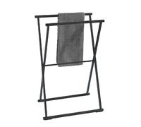 Porte-serviettes pliable indus Lava - L. 53 x H. 80 cm - Noir