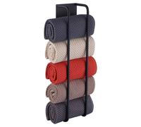 Porte-serviettes pour invités sans perçage, noir ; étagère à serviettes autocollante en acier inoxydable SUS304 ; panier de rangement pour serviettes de bain, 40 cm ; Y01-MB