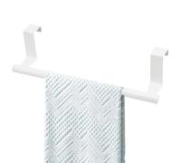 Porte-serviettes pour porte, porte-serviettes de cuisine Barre de support | Au-dessus de la porte Chiffons à mains, chiffons, torchons de cuisine, débarboui Blanc
