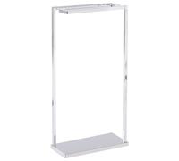 Porte-serviettes Rangement Salle de bain 3 Rails Acier Argenté Brillant Garcitas
