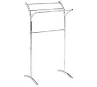Porte-serviettes Rangement Salle de bain en acier 3 Rails Acier Argenté Yopal
