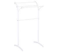 Porte-serviettes Rangement Salle de bain en acier 3 Rails Acier Blanc Yopal
