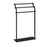 Relaxdays Porte-serviettes 3 barres noir