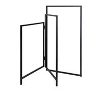 Porte-Serviettes Relaxdays, 3 Bras, Pliable, pour Serviettes & vêtements, H x L : 80 x 44 cm, en Fer, Noir