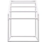 Porte-serviettes - salle de bain - pose libre - sans perçage - 5 barres, 8 pinces, 1 crochet - charge max. 25 kg