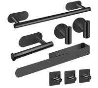 Porte-serviettes salle de bain - Set 8 pièces - Sans perçage - Inox 304 - Autocollant