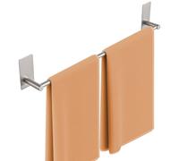 Porte-serviettes sans perçage, 50 cm de long, porte-serviettes de douche en acier inoxydable SUS304, barre porte-serviettes pour salle de bain, porte-torchons adhésif, finition brossée, A7000S50B-2