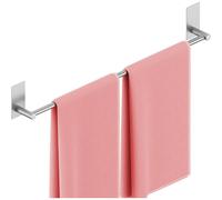 Porte-serviettes sans perçage, 60 cm, en acier inoxydable brossé, modèle SUS304, avec système d'adhérence