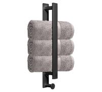 Porte-serviettes sans perçage, autocollant, en acier inoxydable, barre de serviette pour salle de bain, 40 cm, porte-serviettes pour invités, fixation murale avec crochets, porte-serviettes de bain, a
