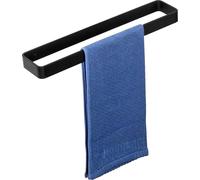 Porte-serviettes SAYAYO sans percer Porte-serviettes noir autocollant Porte-serviettes mural en aluminium pour salle de bain et cuisine 40CM, EGYS24030-400-3M-B