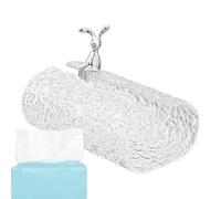 Porte-serviettes simple transparent décor lapin | Organiseur de mouchoirs motif vagues d'eau pour salon, chambre à coucher, salle à manger, salle d'étude