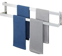 Porte-serviettes, support mural pour tringle à serviettes, porte-serviettes double rangée, support en acier inoxydable 304 pour salle de bains et cuisine, résistant à la rouille et durable, finition b