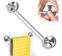 Porte-serviettes - Support mural - Rangement de salle de bain - Forte adhérence - 43 cm - Argenté
