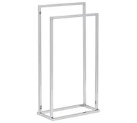 Beliani - Porte Serviettes sur Pied - Recreo - 2 Barres, en Acier, Argent Chromé