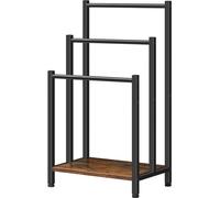 Porte-serviettes sur pied à 3 étages, peu encombrant, style industriel