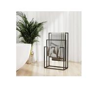 vidaXL Porte-serviettes sur pied Noir 48x24x79 cm Fer 343090 Noir G