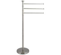 MSV France – Porte-serviettes sur pieds 3 branches – Acier inox – Gris