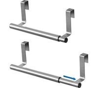 Porte-serviettes télescopique | Acier inoxydable brossé | Robuste, extensible, à suspendre | 254 x 8 x 9 cm