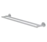 Porte-serviettes Tiger, double, en acier inoxydable, chromé, dimensions : largeur x hauteur x profondeur