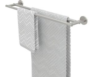 Porte-serviettes TIGER Noon, double, 60 cm, en acier inoxydable brossé